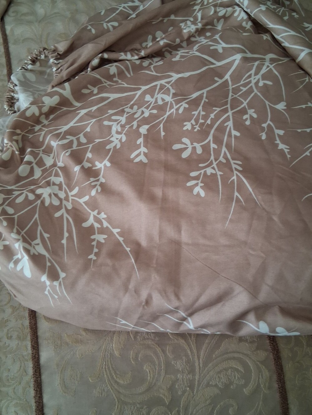 Hotel 5th Ave Full Sheet Set. NIB Brown/Cream - Picture 2 of 8